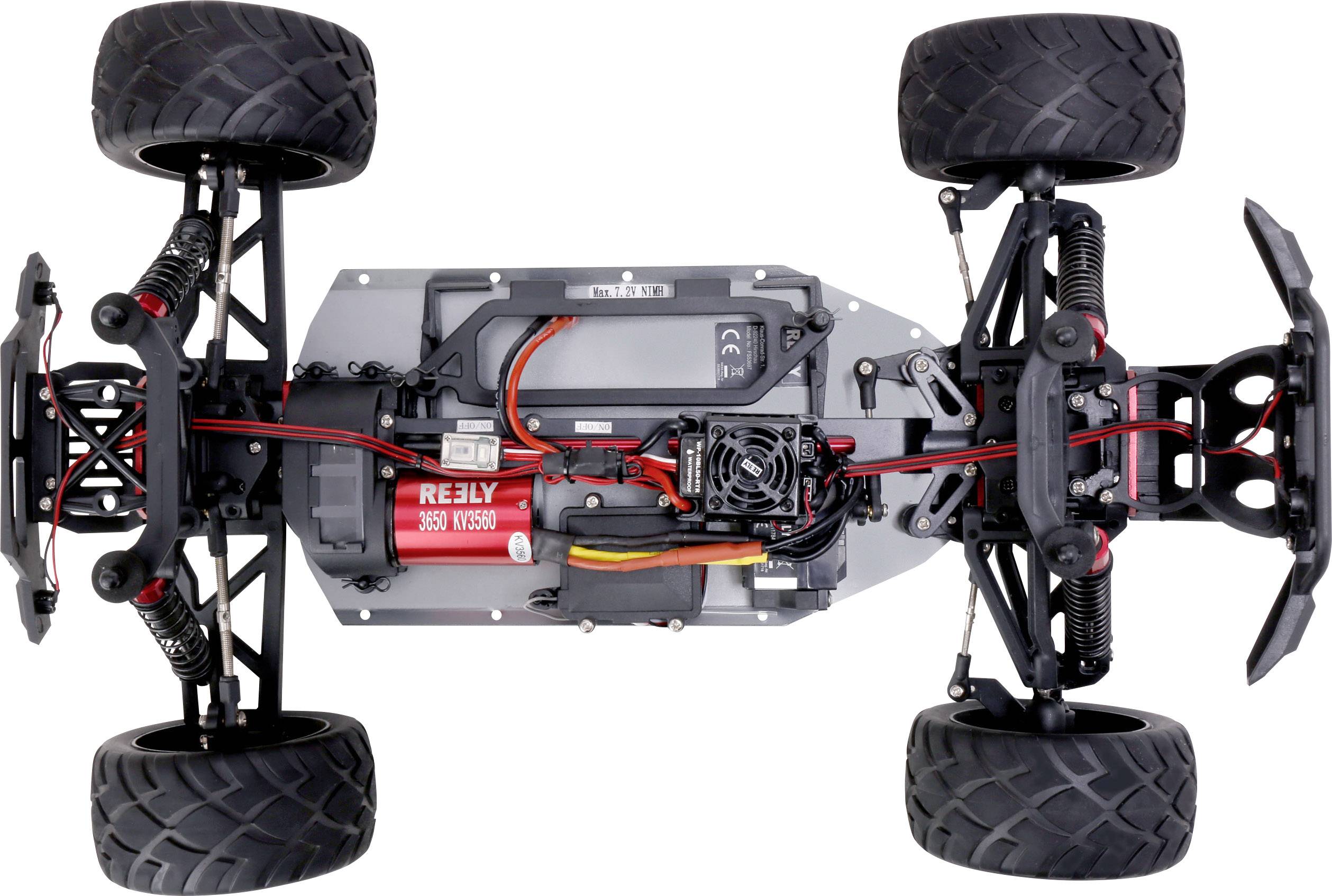 Reely Black Commando Brushless 1:10 RC Modellauto Elektro Truggy Allradantrieb (4WD) RtR 2,4GHz