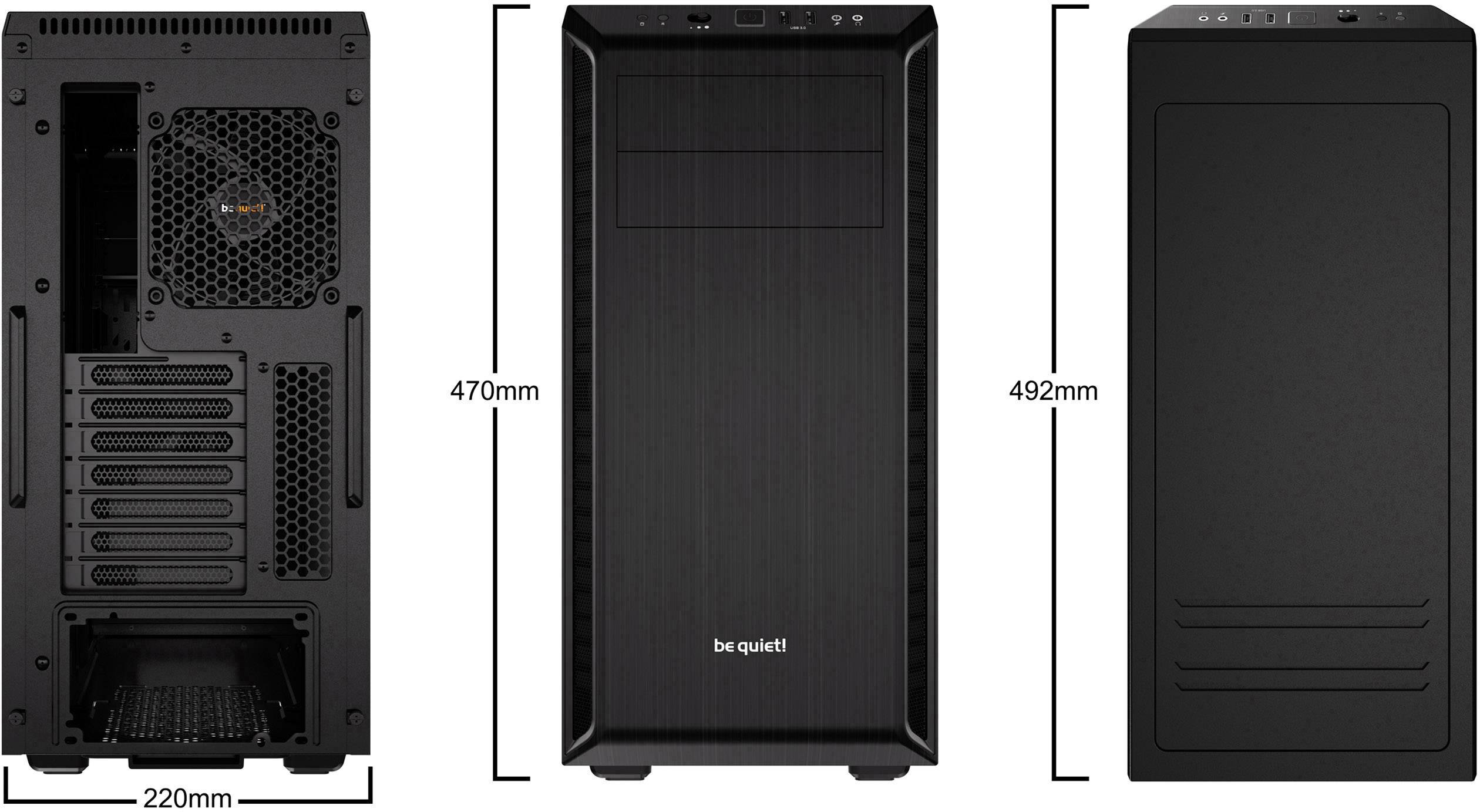 BeQuiet Pure Base 600 Midi-Tower PC-Gehäuse Schwarz