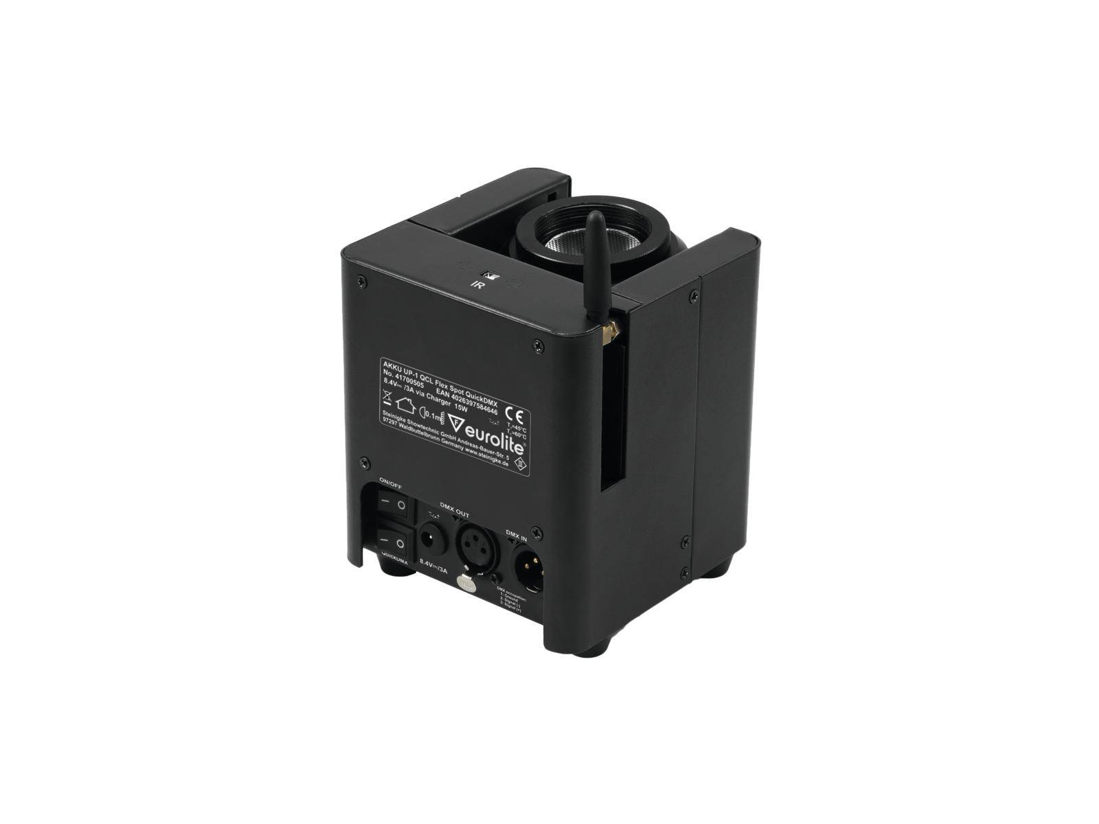 Eurolite AKKU UP-1 QCL LED-Wandleuchte Anzahl LEDs (Details): 1 x 15 W Schwarz