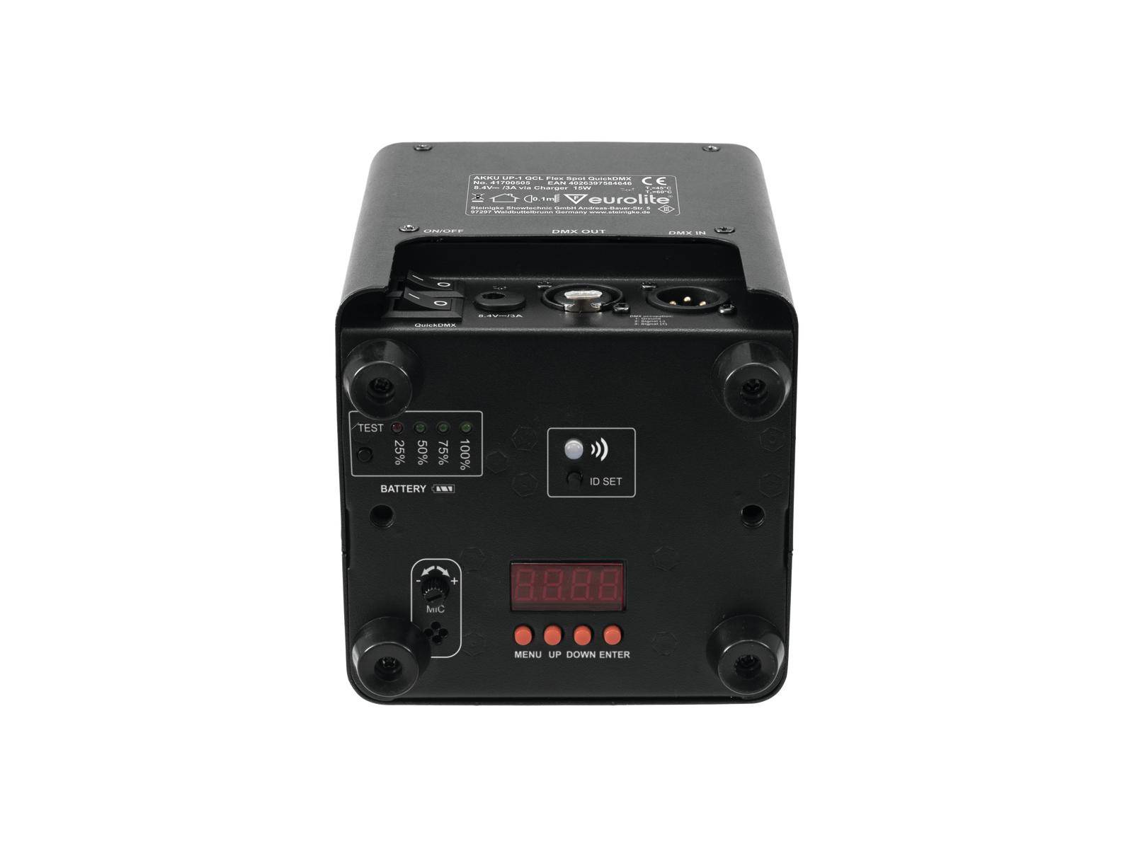 Eurolite AKKU UP-1 QCL LED-Wandleuchte Anzahl LEDs (Details): 1 x 15 W Schwarz