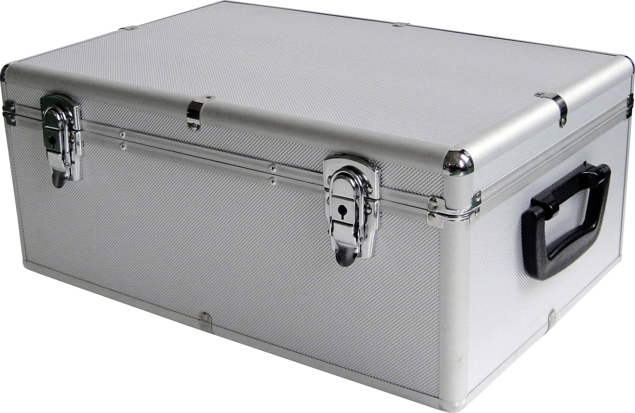 MediaRange CD Koffer 500 CDs/DVDs/Blu-rays Aluminium Silber 1 St. (B x H x T) 447 x 180 x 300mm BOX77
