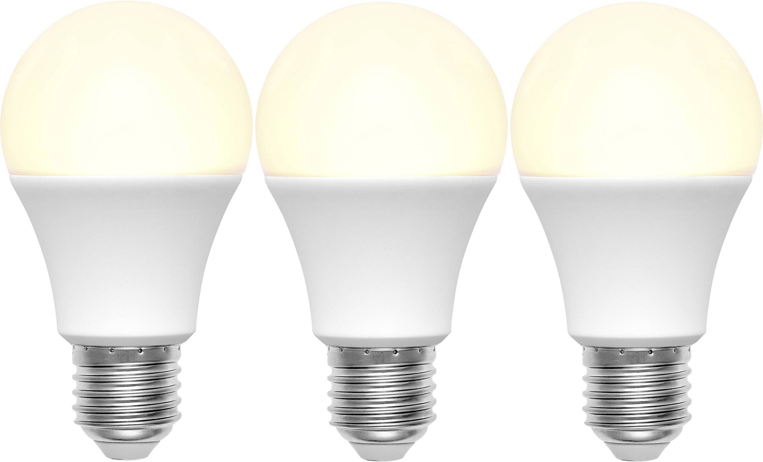 Basetech LED EEK A+ (A++ - E) E27 Glühlampenform 9 W = 60 W Warmweiß (Ø x L) 60 mm x 110 mm 3 St.