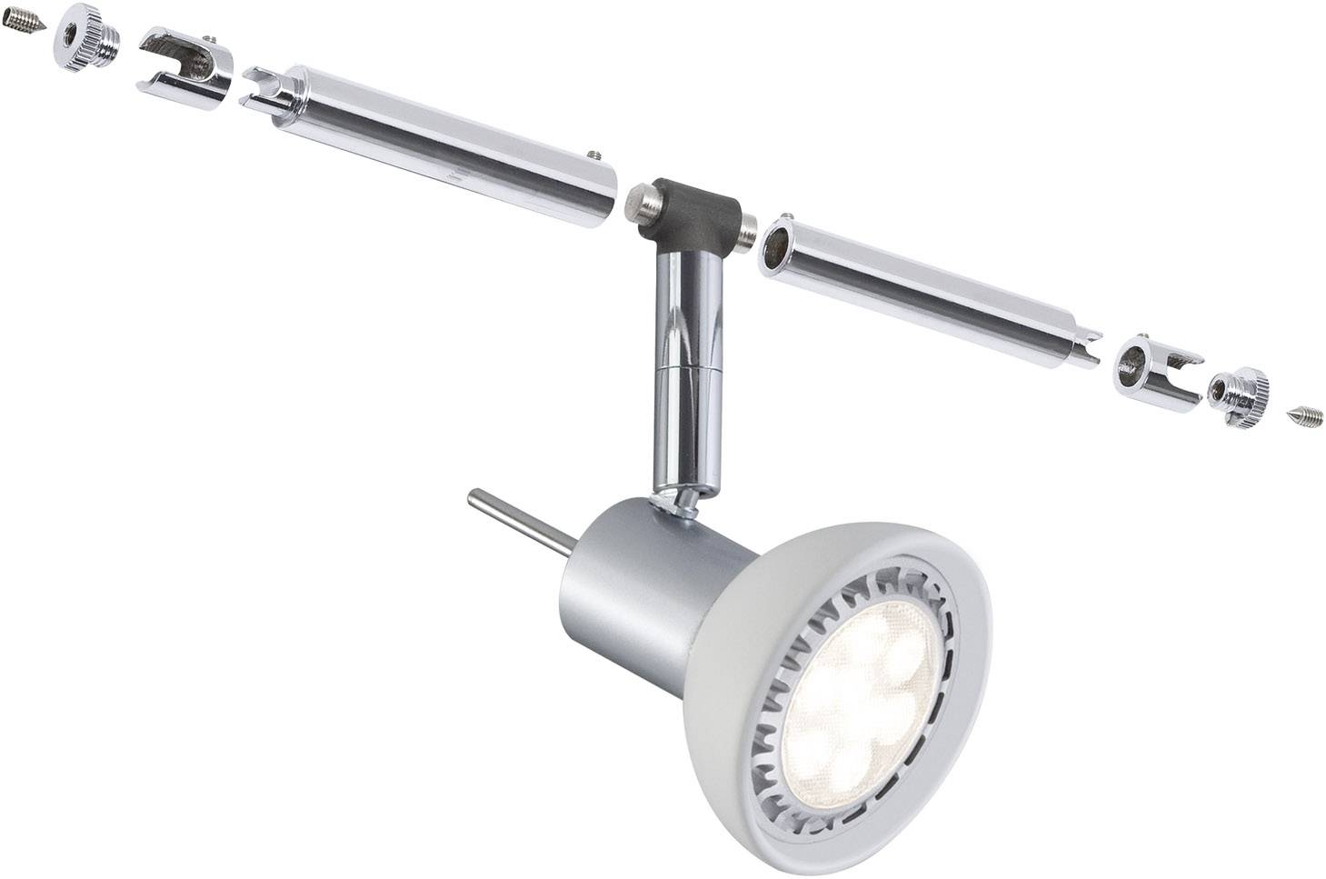 Paulmann Sheela Niedervolt-Seilsystem-Leuchte Universell GU5.3 10W LED Chrom (matt), Opal