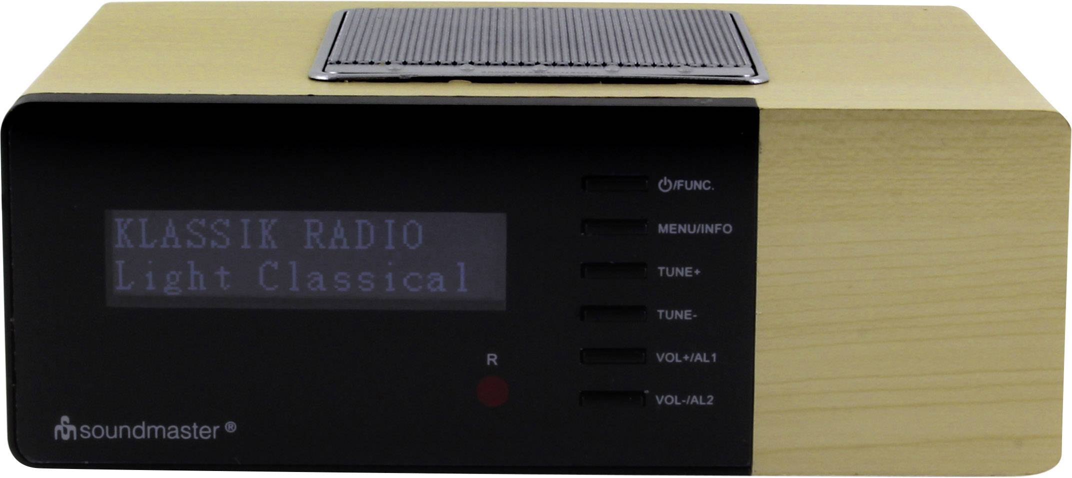 SoundMaster UR180HBR Radiowecker DAB+, UKW DAB+, UKW, AUX Inkl. Fernbedienung Hellbraun