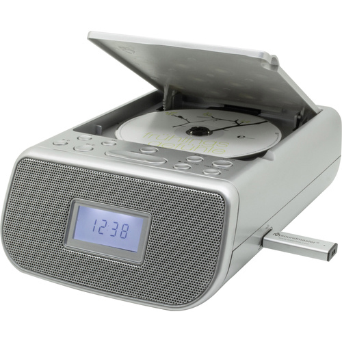 SoundMaster URD860SI Radiowecker UKW AUX, CD, USB Silber