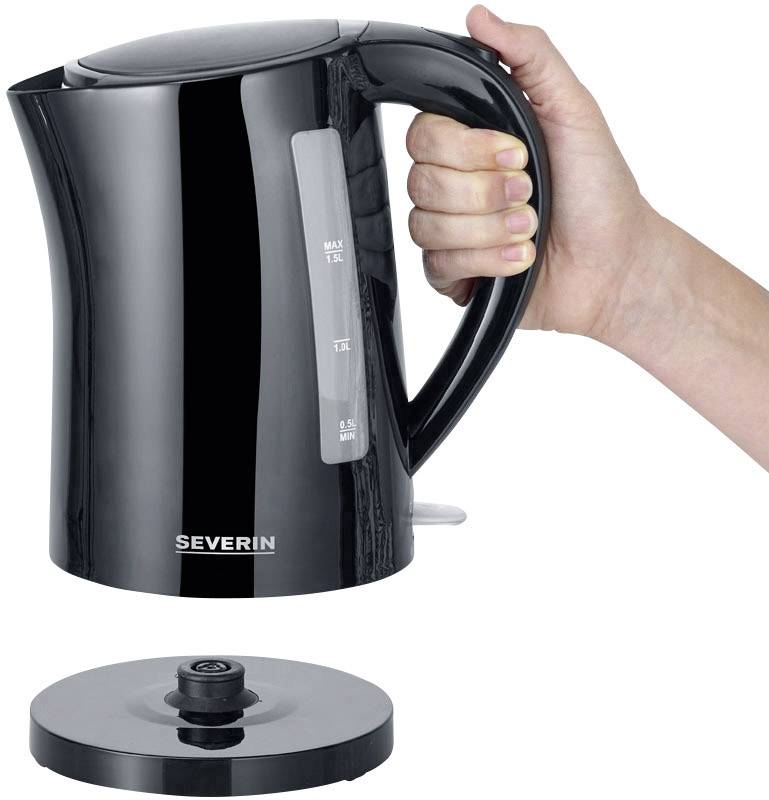 Severin WK 3498 Wasserkocher Wasserkocher Schwarz Fassungsvermögen: 1.5 l