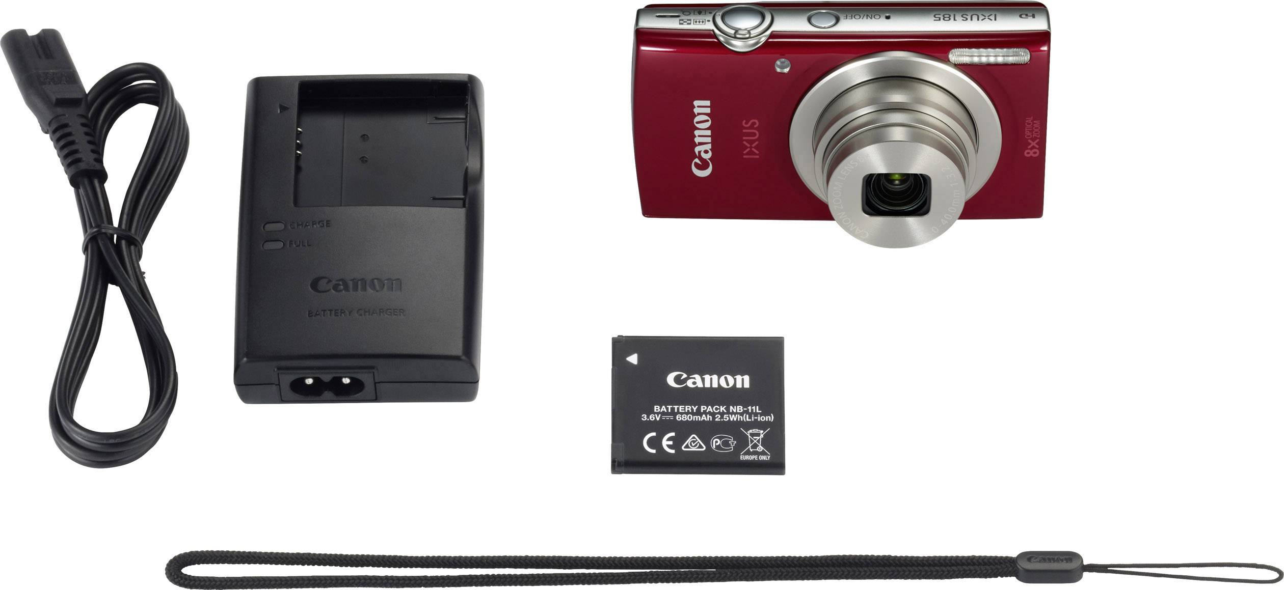 Canon IXUS 185 Digitalkamera 20 Megapixel Opt. Zoom: 8 x Rot