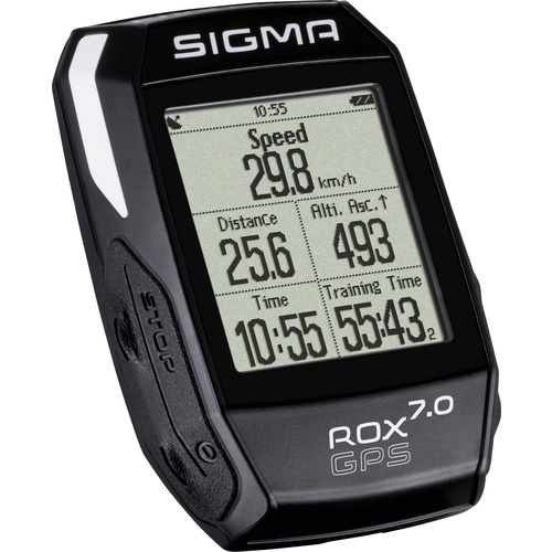 Sigma ROX 7.0 GPS Black Fahrradcomputer, kabellos Codierte Übertragung
