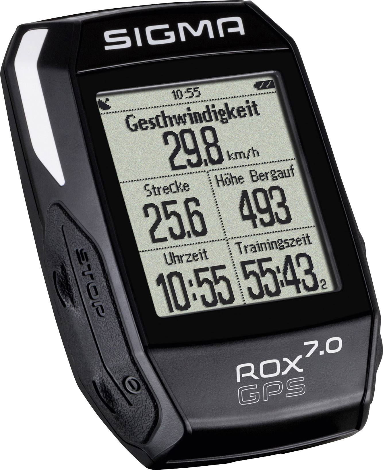 Sigma ROX 7.0 GPS Black Fahrradcomputer, kabellos Codierte Übertragung