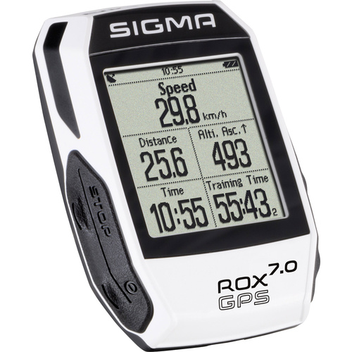Sigma ROX 7.0 GPS white Fahrradcomputer, kabellos Codierte Übertragung