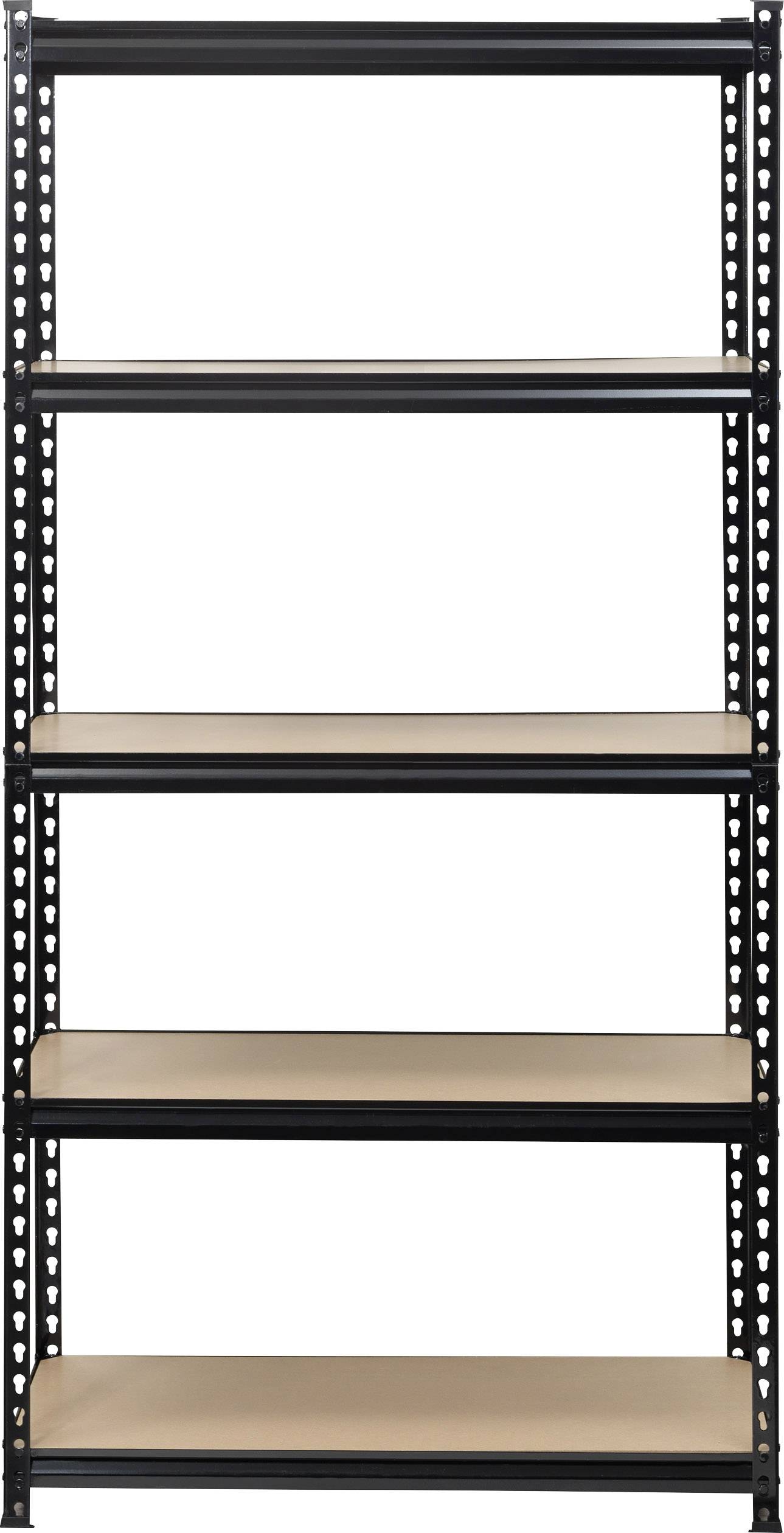 TOOLCRAFT 1530556 Schwerlastregal 350kg Metall, MDF Holzboden Anthrazit/Schwarz