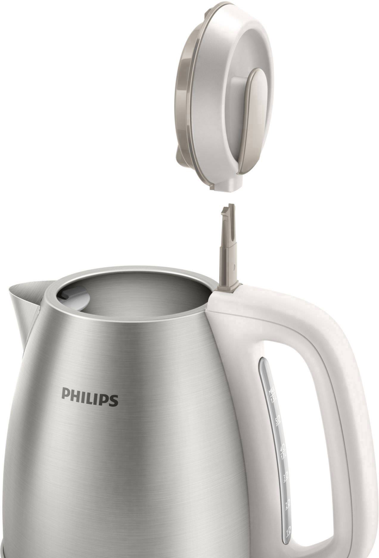 Philips HD9305/00 Wasserkocher schnurlos Edelstahl, Weiß