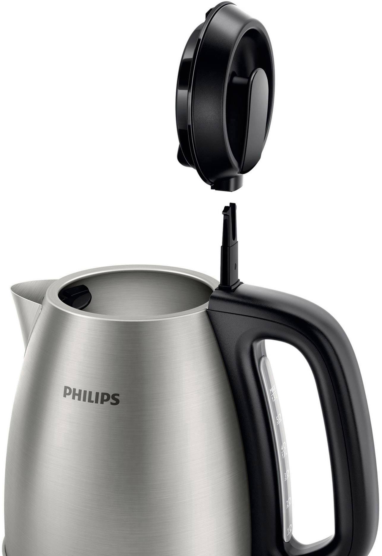 Philips HD9305/20 Wasserkocher schnurlos Edelstahl, Schwarz
