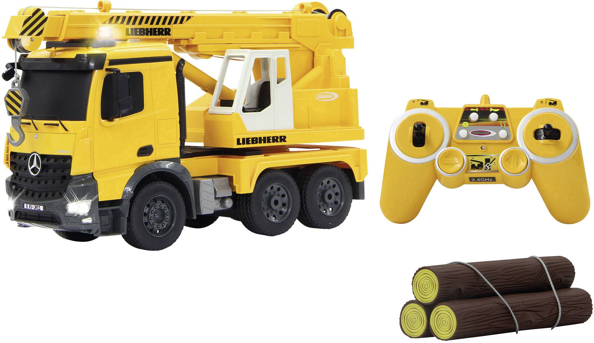 Jamara Schwerlastkran Mercedes Liebherr 1:20 RC Einsteiger Funktionsmodell Baufahrzeug