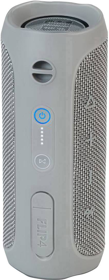 JBL Flip 4 Bluetooth® Lautsprecher Wasserfest, Freisprechfunktion Grau