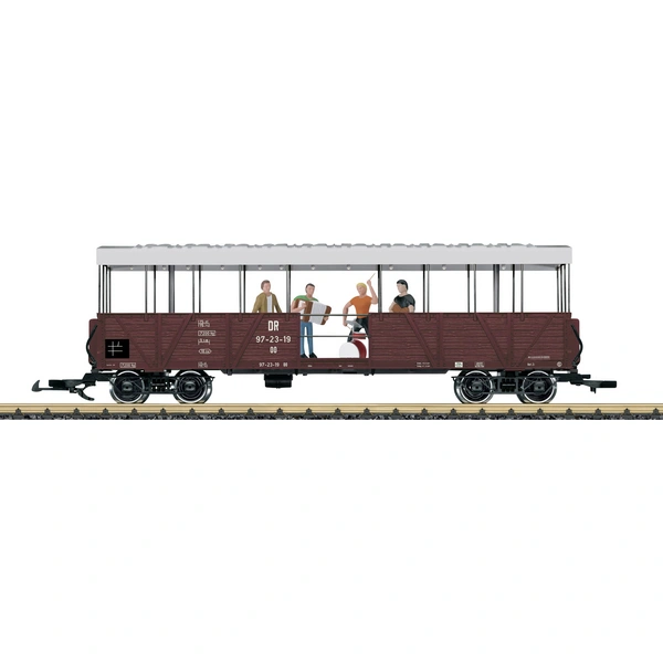 LGB L33350G offener Güterwagen mit Band der SOEG LGB L33350G offener Güterwagen mit Band der SOEG