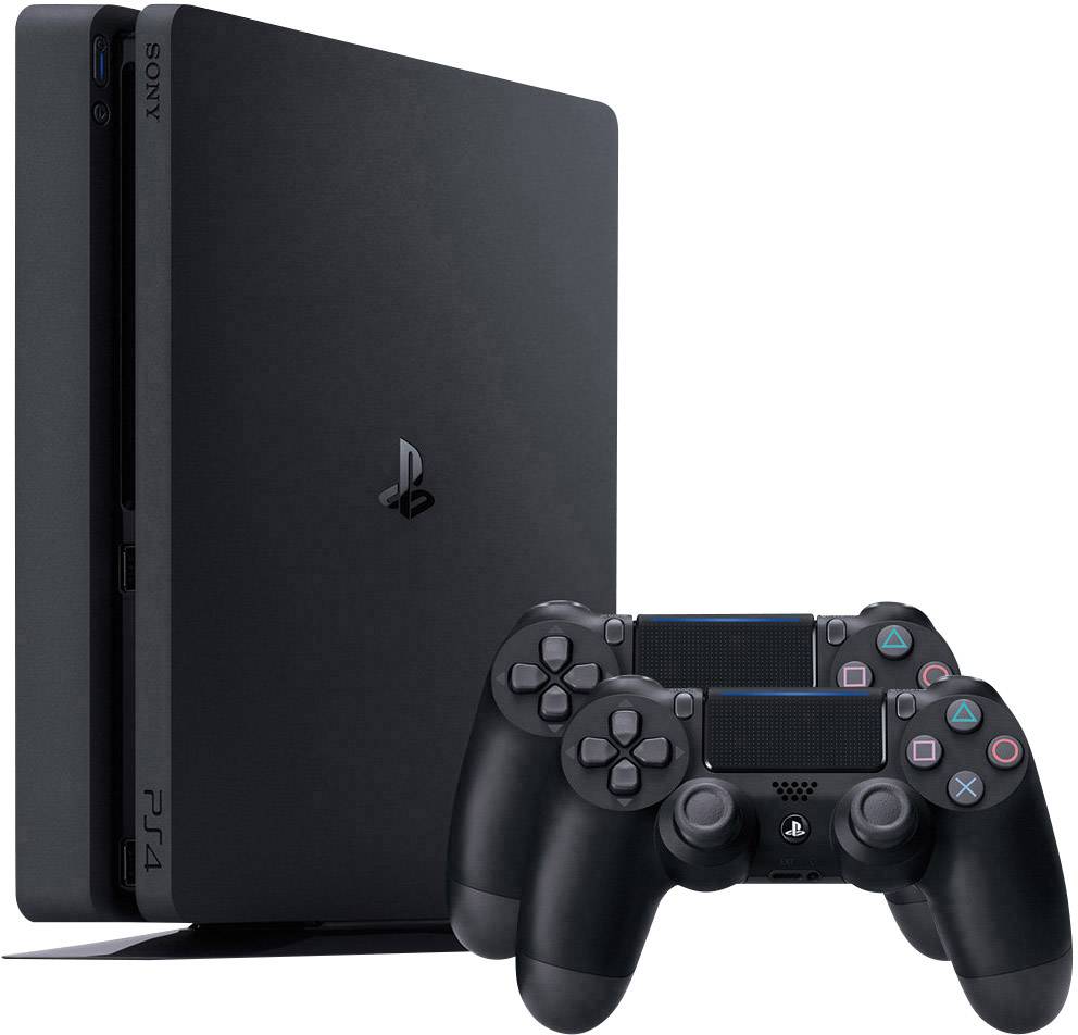 Sony Computer Entertainment Playstation® 4 Konsole Slim 500 GB Schwarz inkl. 2 Wireless Controller