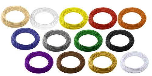 Filament-Paket PLA 1.75mm Natur, Weiß, Gelb, Rot, Orange, Blau, Grau, Grün, Schwarz, Pur