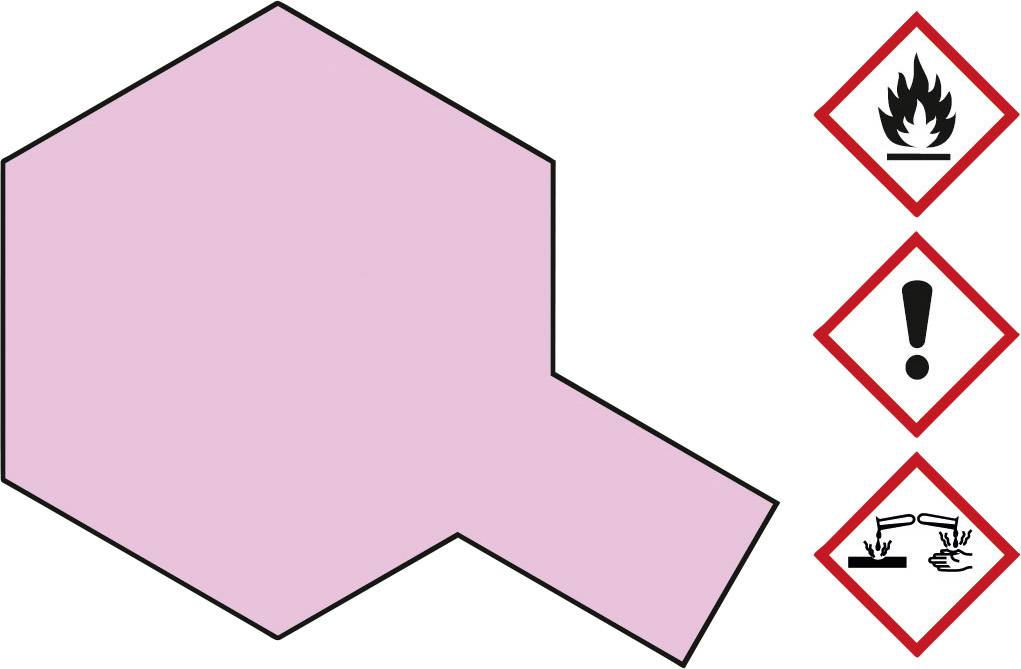 Drei Gefahrensymbole: Flamme (entzündbar), Ausrufezeichen (Warnung), und zwei Reagenzgläser über Hand (ätzend), nebeneinander.