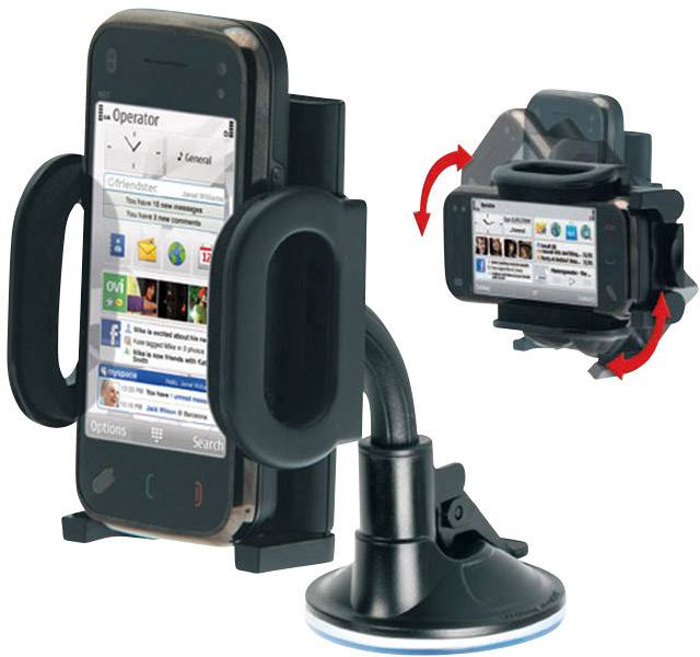 Cellularline Big Crab Saugnapf, Klebepad Handy-Kfz-Halterung