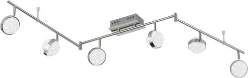 WOFI Monde 9241.06.54.6000 LED-Deckenstrahler 36W Warm-Weiß Nickel (matt), Chrom