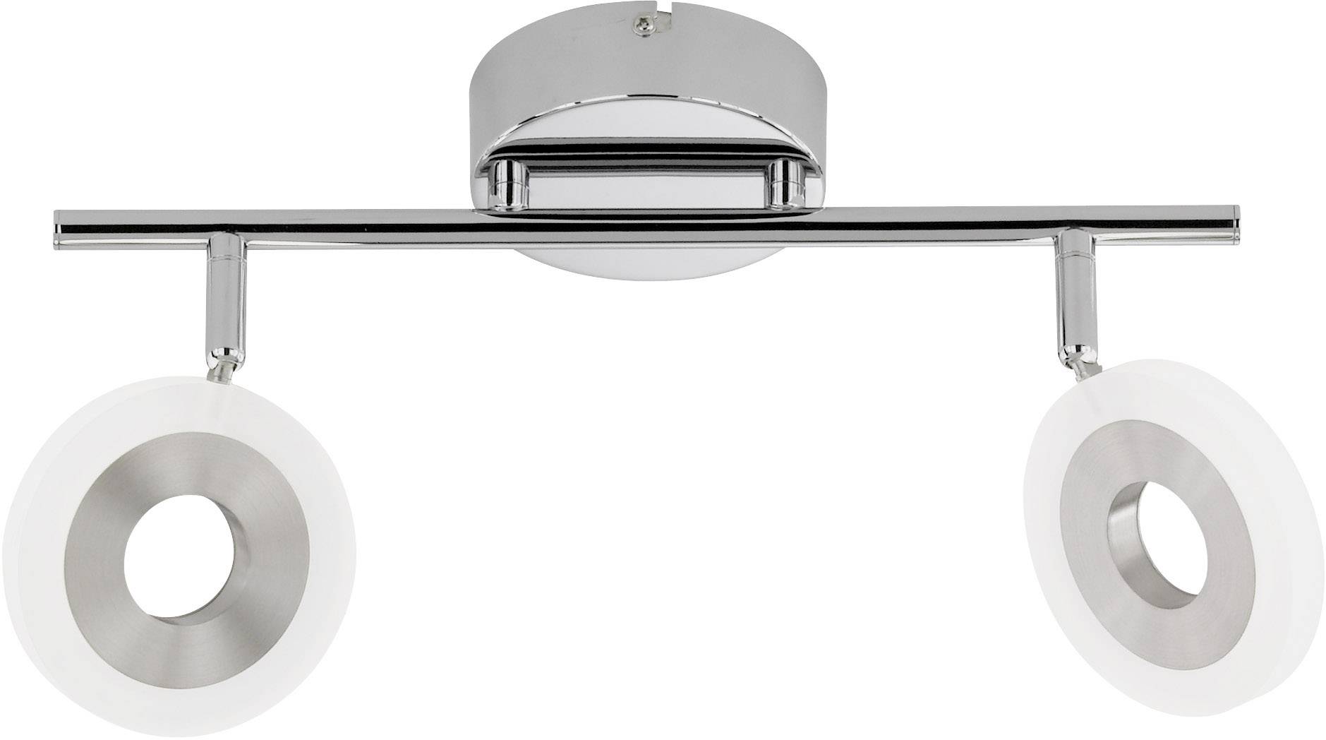 WOFI Divina 7280.02.54.6000 LED-Deckenstrahler 8.4 W Warm-Weiß Nickel (matt), Chrom