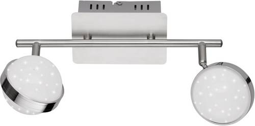 WOFI Monde 7241.02.54.6000 LED-Deckenstrahler 12W Warm-Weiß Nickel (matt), Chrom