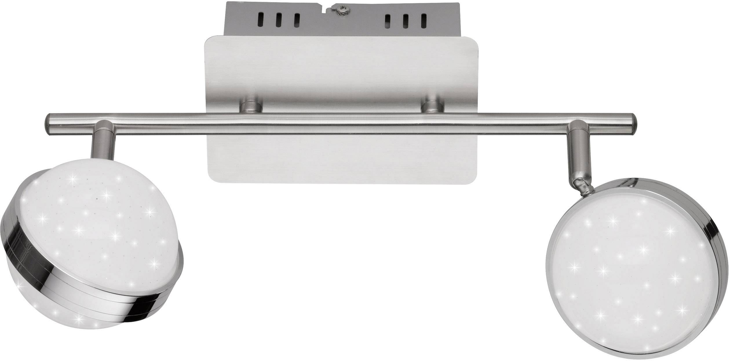 WOFI Monde 7241.02.54.6000 LED-Deckenstrahler 12 W Warmweiß Nickel (matt), Chrom