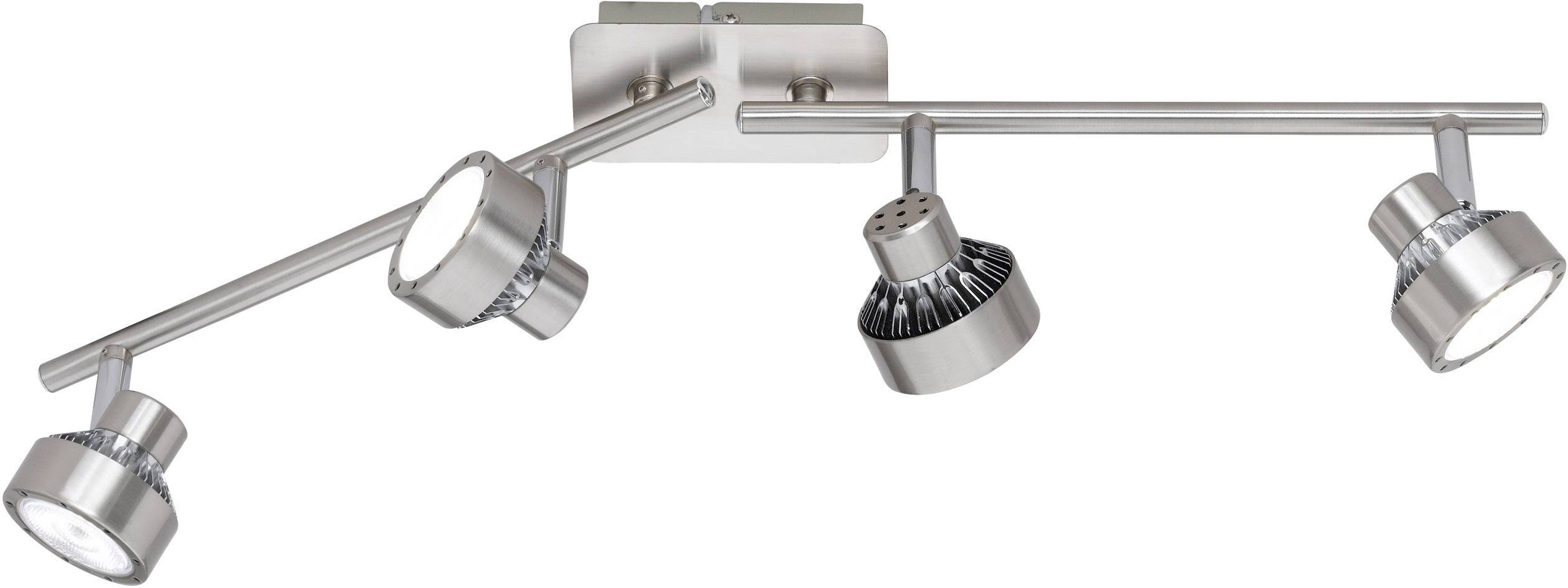 WOFI Local 7288.04.54.6000 LED-Deckenstrahler 24 W Warmweiß Nickel (matt), Chrom