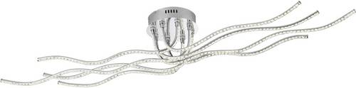WOFI Ammari 9537.08.01.6000 LED-Deckenleuchte Chrom 32W Warm-Weiß Dimmbar