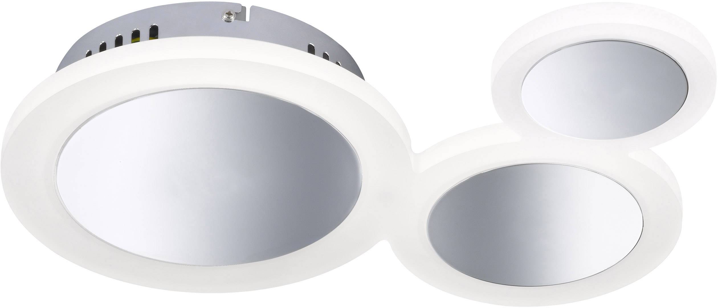 WOFI Parc 9650.03.01.6000 LED-Deckenleuchte Chrom 22 W Warmweiß Dimmbar