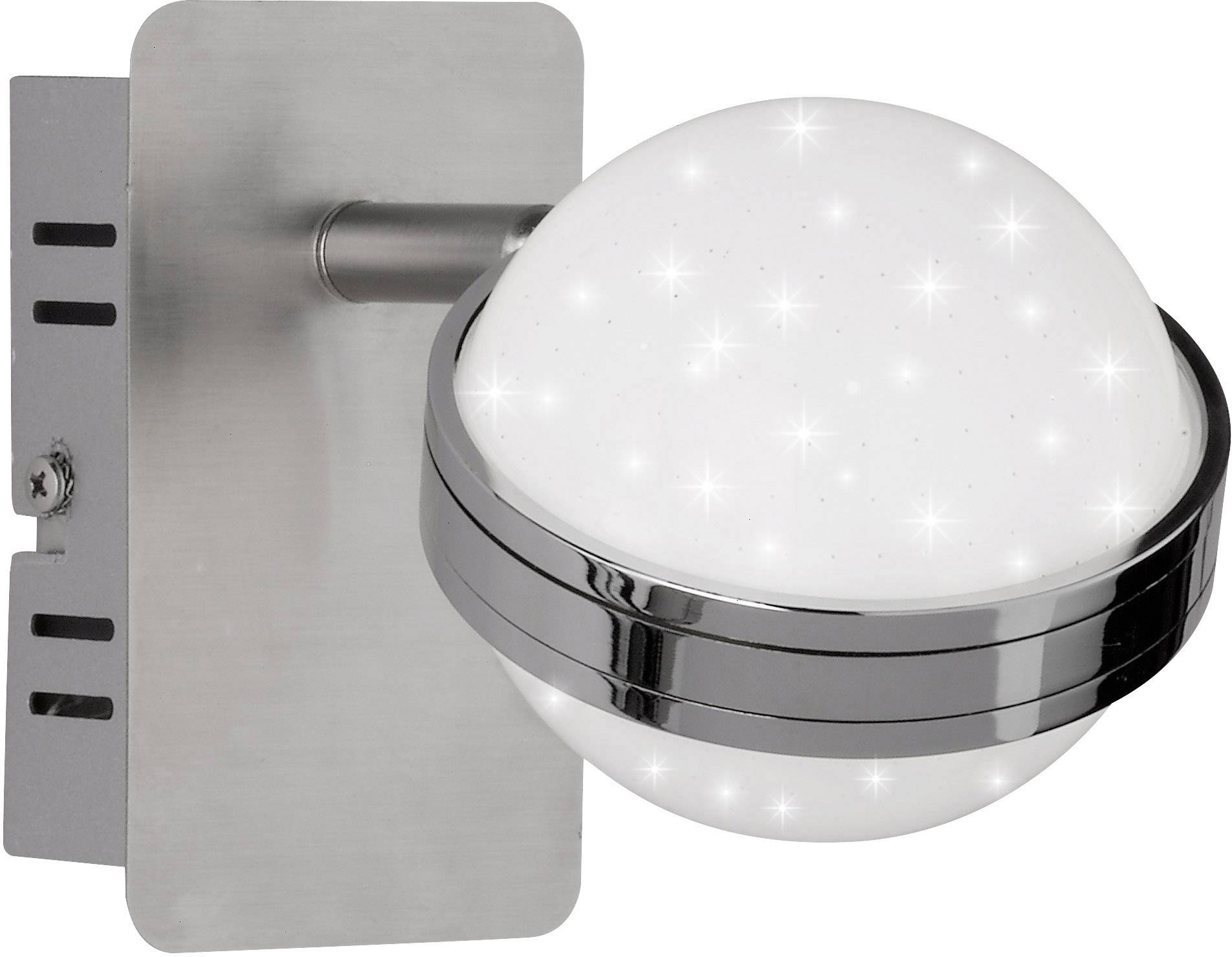 WOFI Monde 4241.01.54.6000 LED-Wandstrahler 6 W Nickel (matt), Chrom