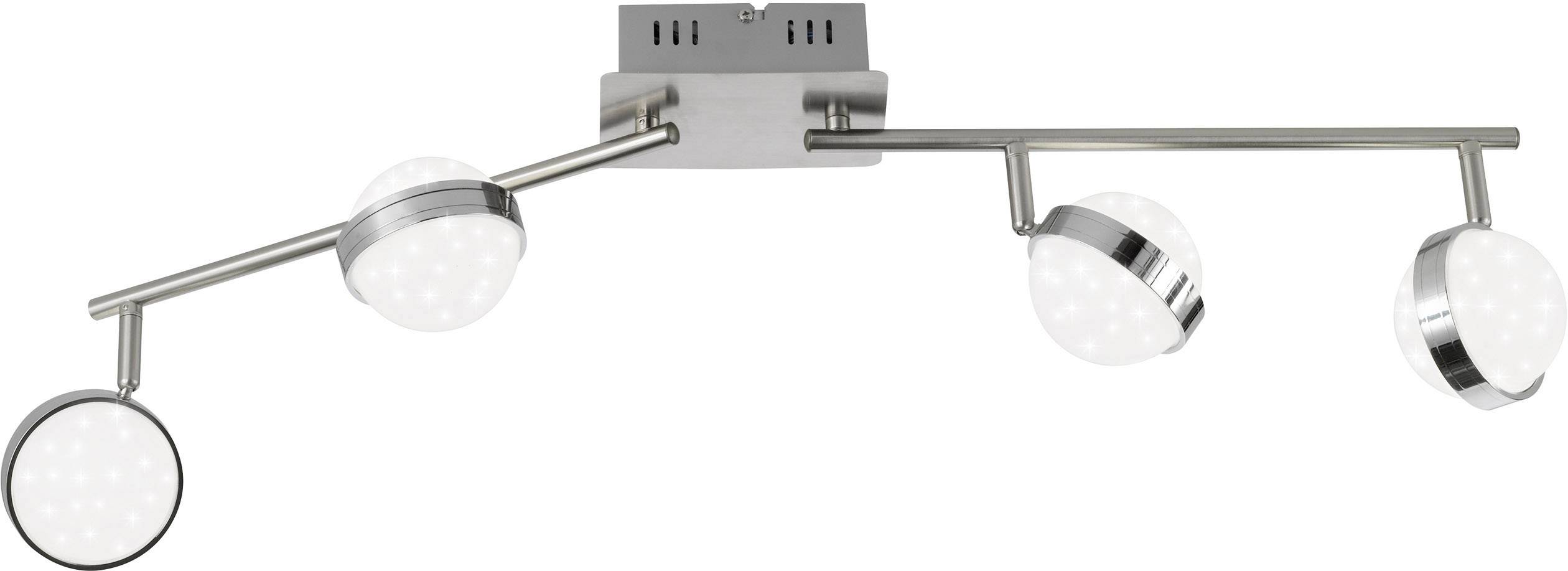WOFI Monde 7241.04.54.6000 LED-Deckenstrahler 24 W Warmweiß Nickel (matt), Chrom