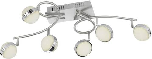 WOFI Ster 9285.12.54.6500 LED-Deckenstrahler 36W Warm-Weiß, Neutral-Weiß, Tageslicht-Weiß Nickel