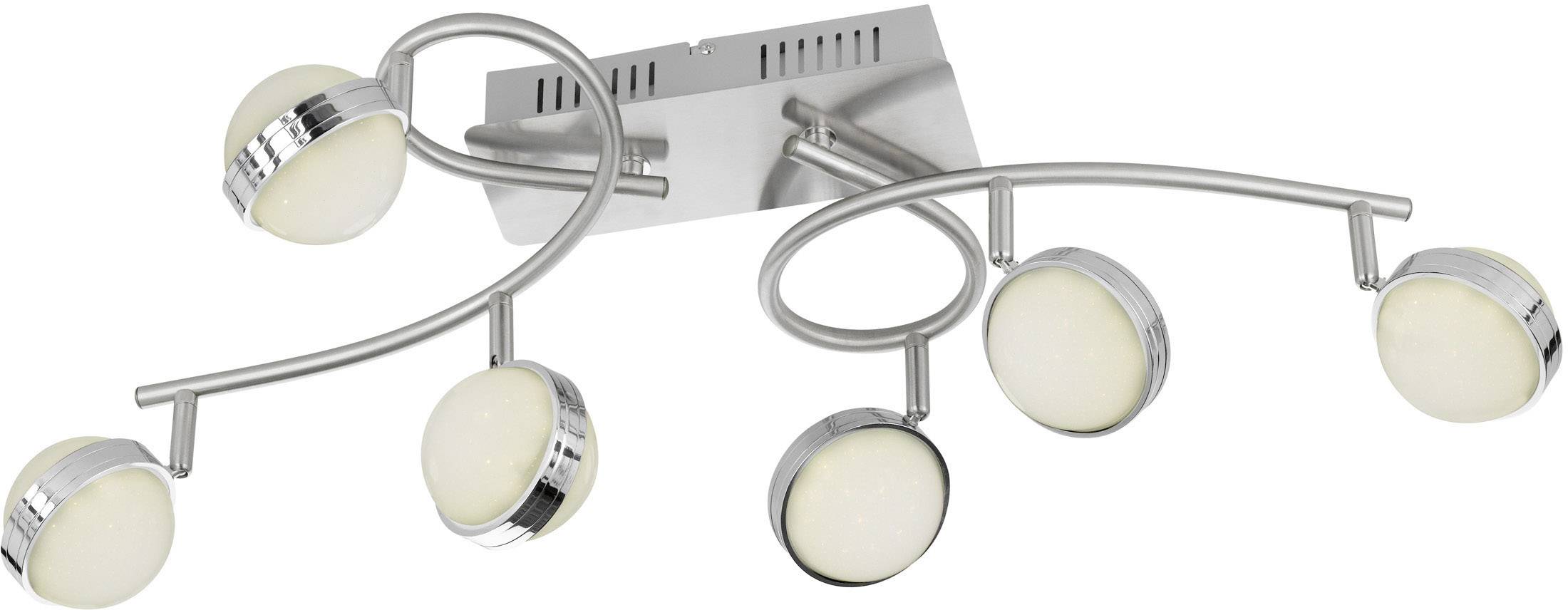 WOFI Ster 9285.12.54.6500 LED-Deckenstrahler 36W Warmweiß, Neutralweiß, Tageslichtweiß Nickel (matt), Chrom