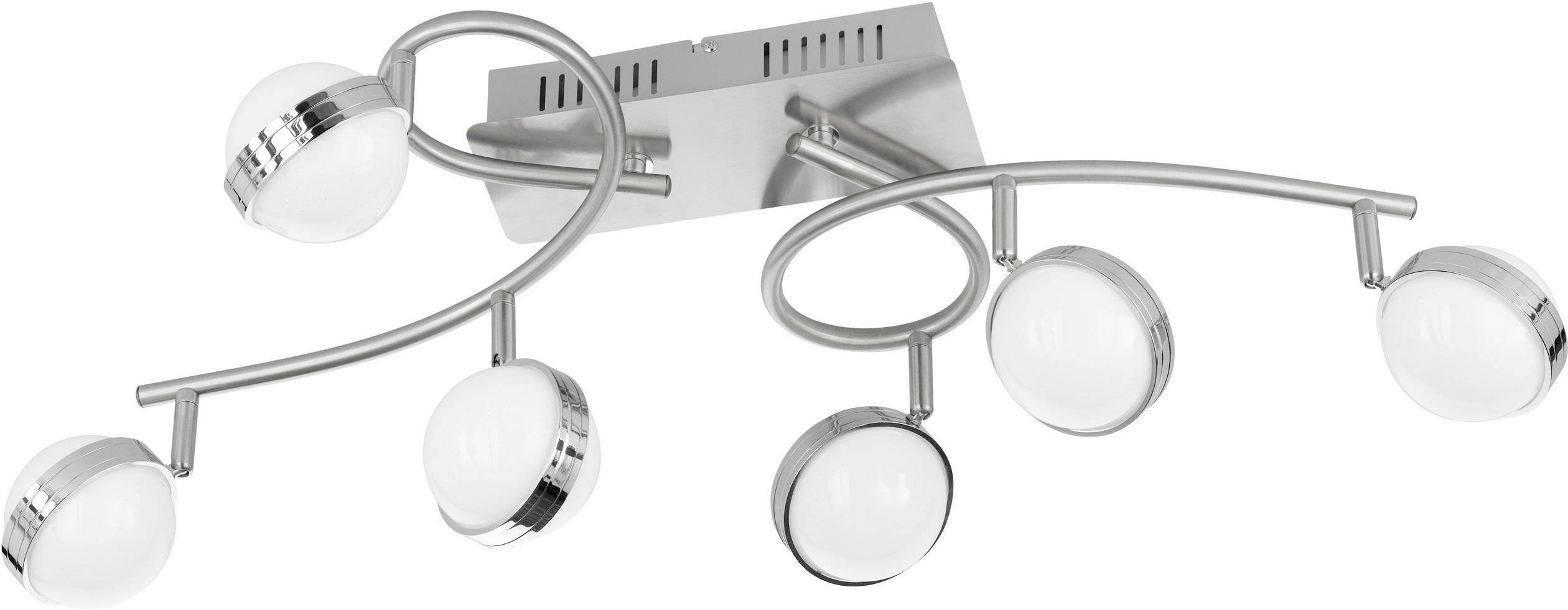 WOFI Ster 9285.12.54.6500 LED-Deckenstrahler 36W Warmweiß, Neutralweiß, Tageslichtweiß Nickel (matt), Chrom