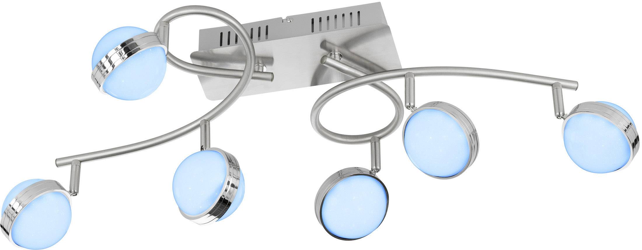 WOFI Ster 9285.12.54.6500 LED-Deckenstrahler 36W Warmweiß, Neutralweiß, Tageslichtweiß Nickel (matt), Chrom