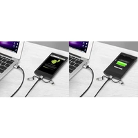 Renkforce USB-Kabel USB 2.0 USB-A Stecker, USB-C® Stecker, USB-Micro-B Stecker, Apple Lightning Stecker 1.00m Dunkelgrau Renkforce USB-Kabel USB 2.0 USB-A Stecker, USB-C® Stecker, USB-Micro-B Stecker, Apple Lightning Stecker 1.00m Dunkelgrau