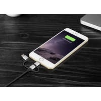 Renkforce USB-Kabel USB 2.0 USB-A Stecker, USB-C® Stecker, USB-Micro-B Stecker, Apple Lightning Stecker 1.00m Dunkelgrau Renkforce USB-Kabel USB 2.0 USB-A Stecker, USB-C® Stecker, USB-Micro-B Stecker, Apple Lightning Stecker 1.00m Dunkelgrau