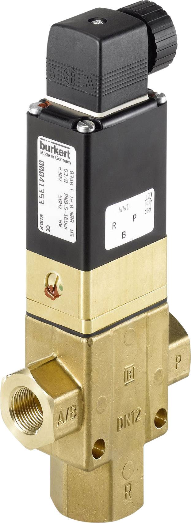 Bürkert Servogesteuertes Ventil 41346 0340 230 V/AC G 1/2 Muffe 1 St.