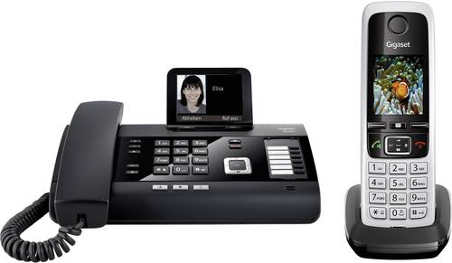 Gigaset DL500A + C430HX Schnurgebundenes Telefon, analog inkl. Mobilteil, Anrufbeantworter, Bluetoot