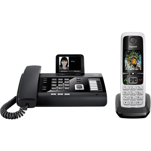 Gigaset DL500A + C430HX Schnurgebundenes Telefon, analog inkl. Mobilteil, Anrufbeantworter, Bluetoo