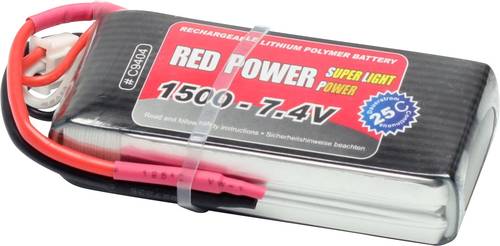 Modellbau-Akkupack (LiPo) 7.4V 1500 mAh Zellen-Zahl: 2 25 C Softcase Offene Kabelenden