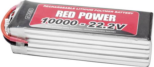 Red Power Modellbau-Akkupack (LiPo) 22.2V 10000 mAh Zellen-Zahl: 6 25 C Softcase Offene Kabelenden