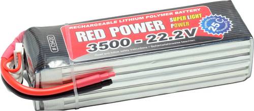 Red Power Modellbau-Akkupack (LiPo) 22.2V 3500 mAh Zellen-Zahl: 6 25 C Softcase Offene Kabelenden