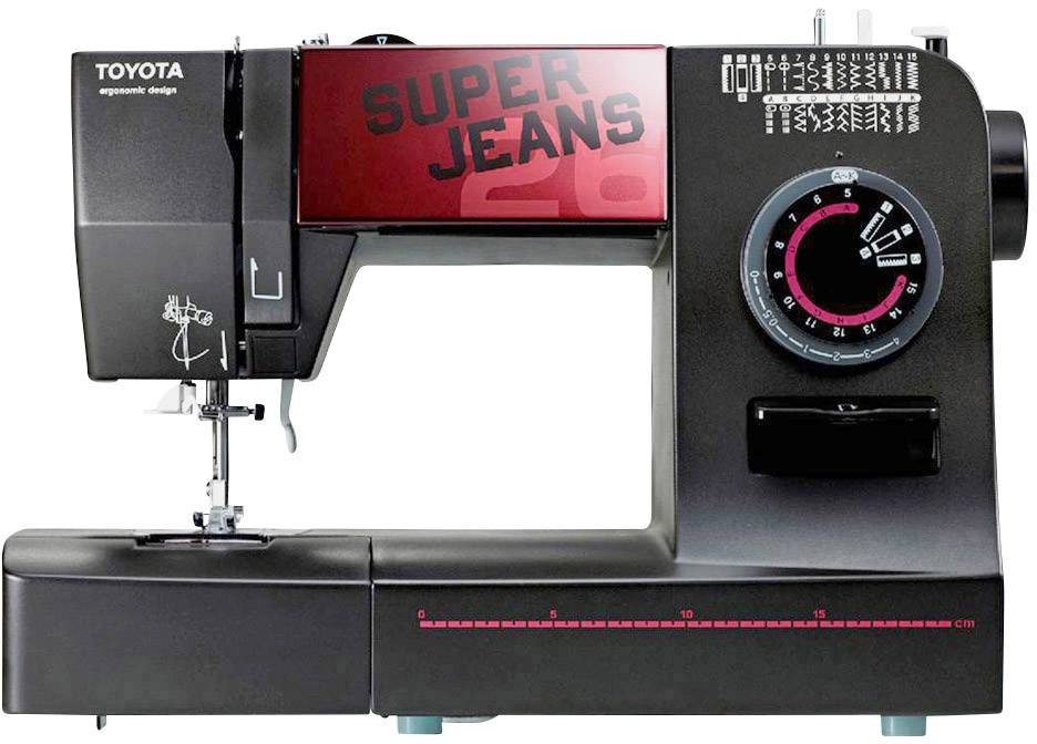 Toyota Nähmaschinen Jeans-Freiarmnähmaschine SUPERJ26 Schwarz (matt)