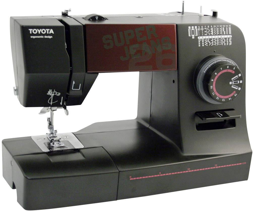 Toyota Nähmaschinen Jeans-Freiarmnähmaschine SUPERJ26 Schwarz (matt)