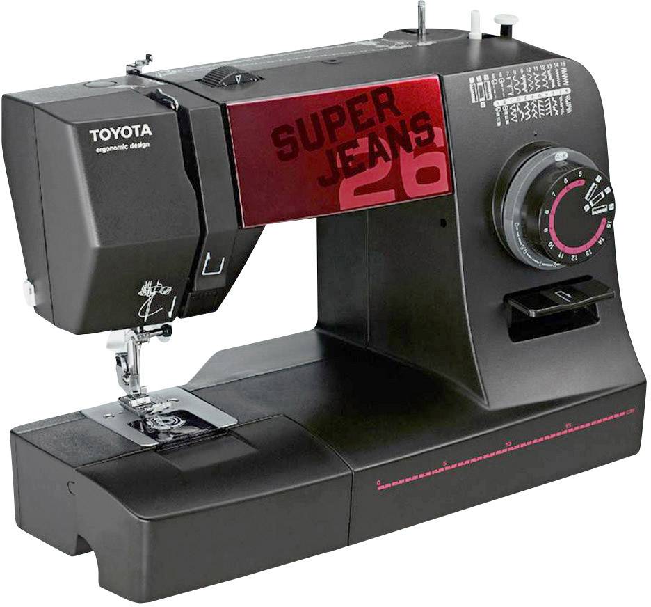 Toyota Nähmaschinen Jeans-Freiarmnähmaschine SUPERJ26 Schwarz (matt)