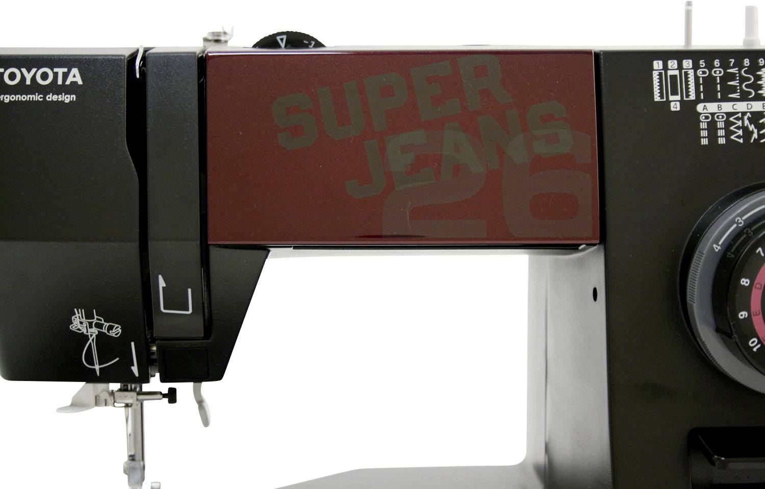 Toyota Nähmaschinen Jeans-Freiarmnähmaschine SUPERJ26 Schwarz (matt)