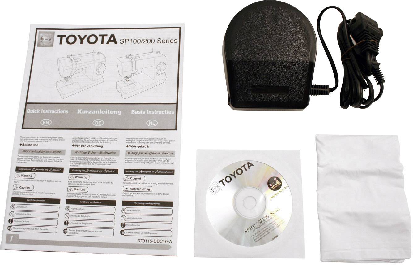 Toyota Nähmaschinen Freiarmnähmaschine JCB15 Weiß, Dunkelblau